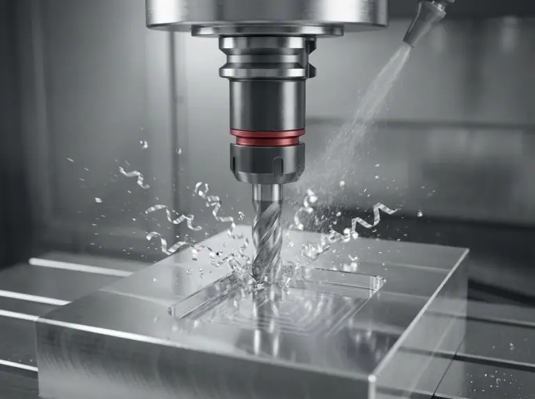 CNC-Aluminiumfräsen mit VHM-Schaftfräser