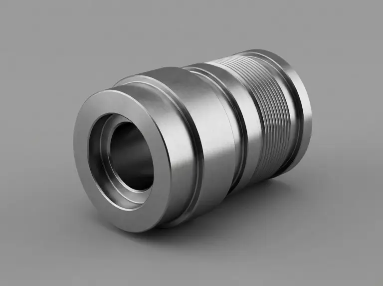 Typische Drehmerkmale an einem Bauteil Stufen, Bohrung, Nut, Gewinde