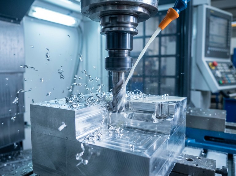 CNC-Fräsmaschine bei der Aluminiumbearbeitung